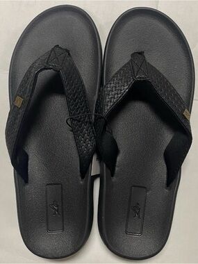 Lia Comfort Beach Black Flip Flops Women's Sandals Sizes 6 7 8 9 10 11